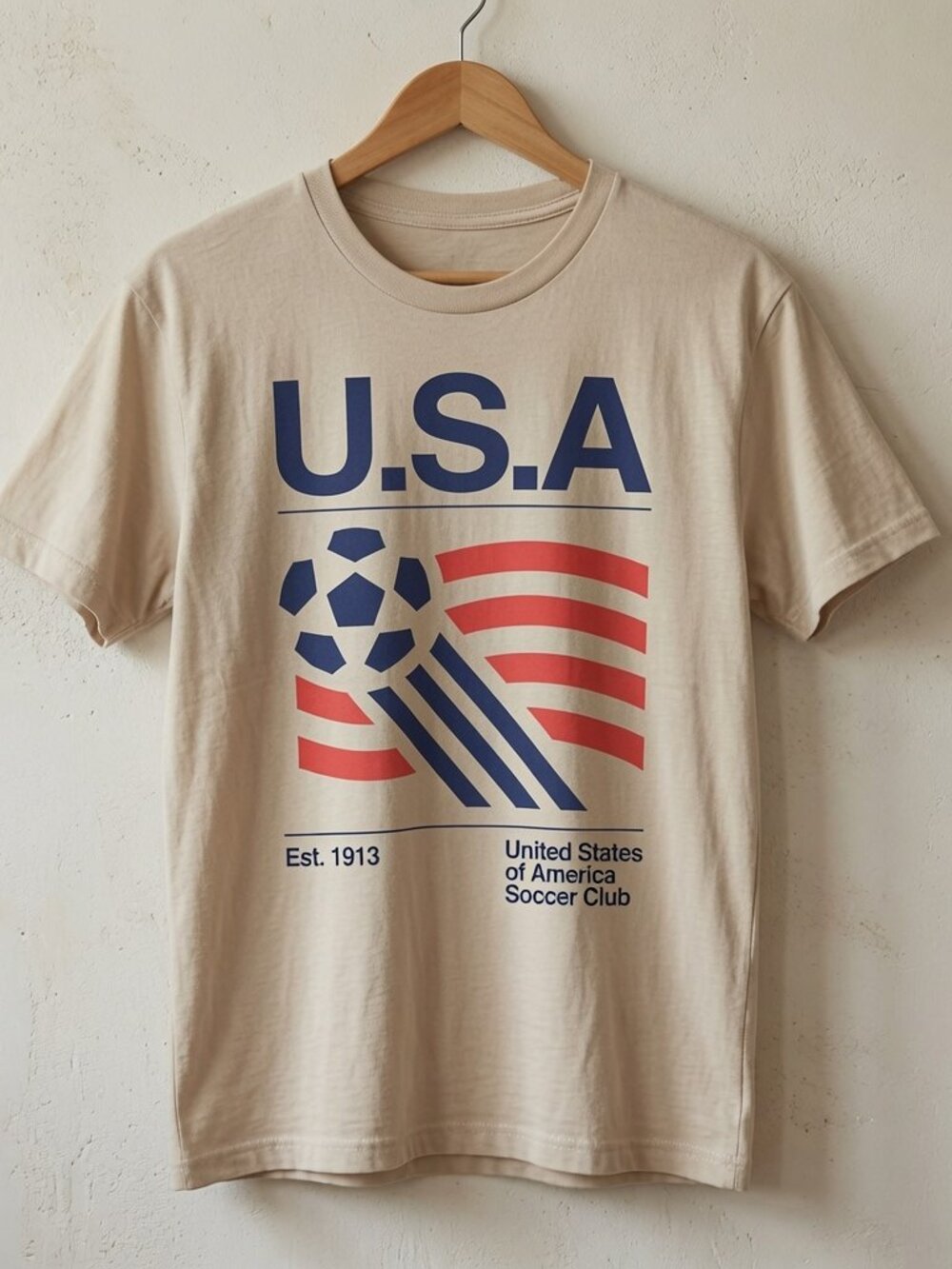 Retro 90s Soccer USA Team Graphic Tee